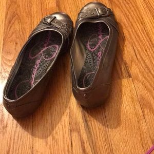 These are some silver shoes